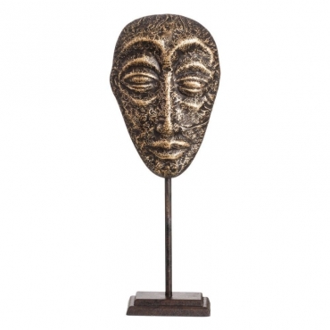 Aged gold Mask Figurine