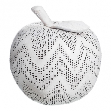 White and Black Apple Figurine