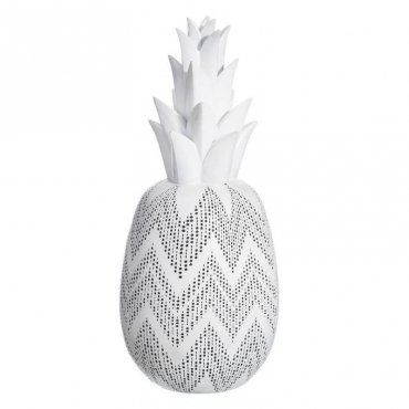 White and Black Pineapple Figurine