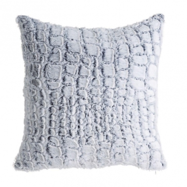 White and grey decorative cushion