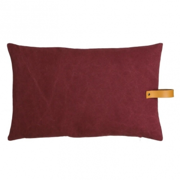 Burgundy cotton cushion 